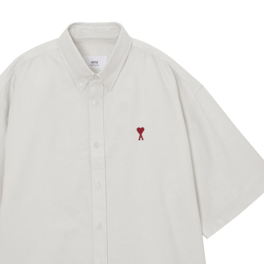 アミパリス 半袖Yシャツ AMI Alexandre Mattiussi アミパリス AMI PARIS 半袖シャツ BOXY FIT