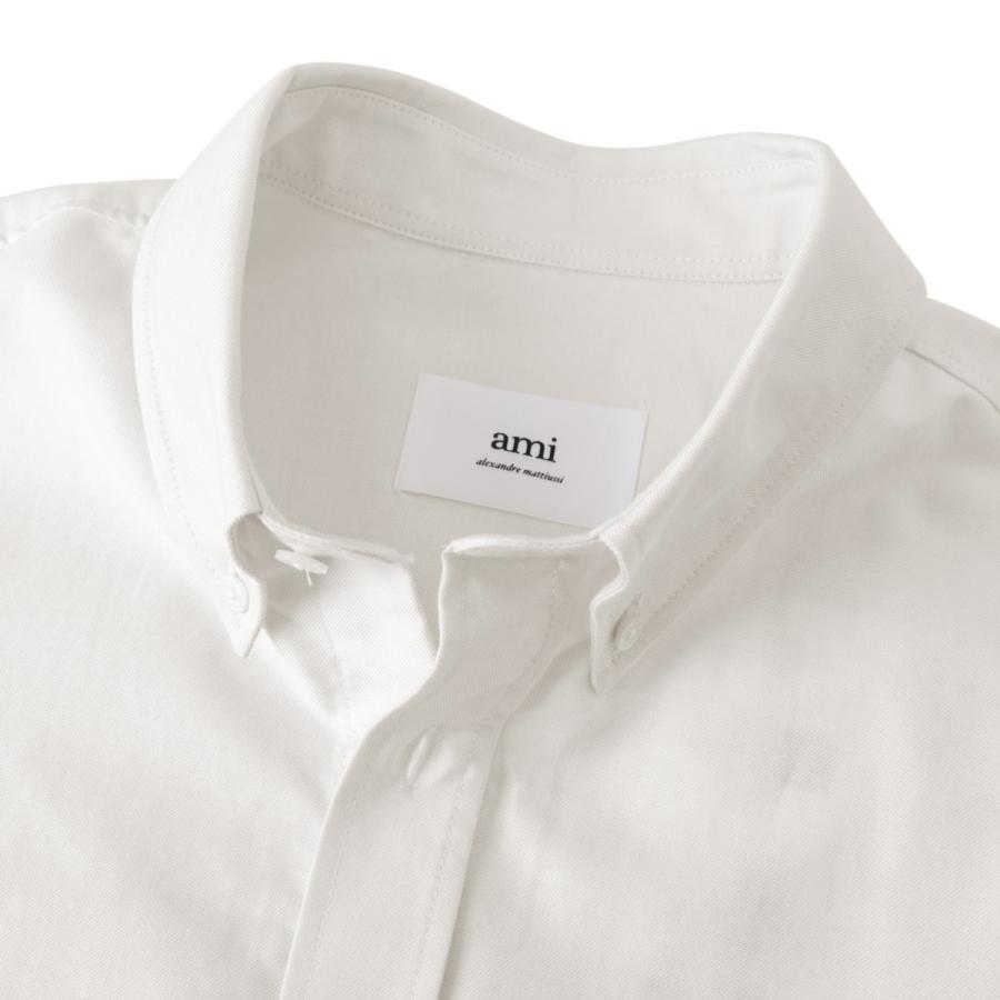 AMI Alexandre Mattiussi アミ 半袖シャツ BOXY FIT SL SHIRT ホワイト