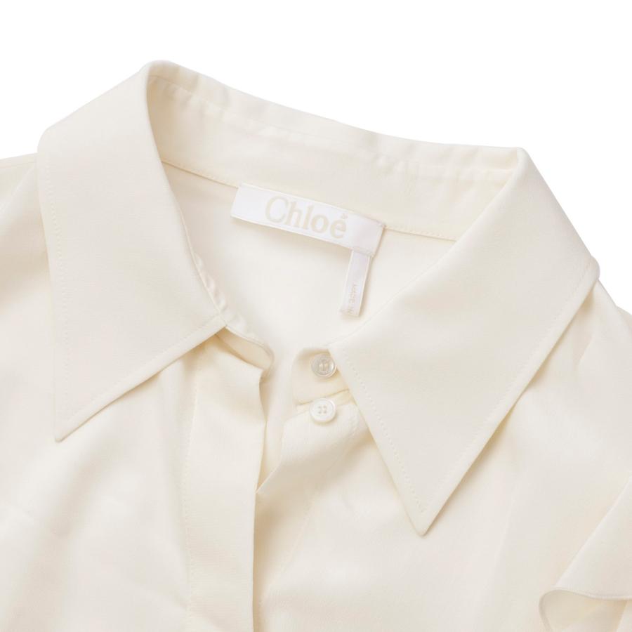 Chloe クロエ 長袖 ブラウス RUFFLED BLOUSE ホワイト レディース  