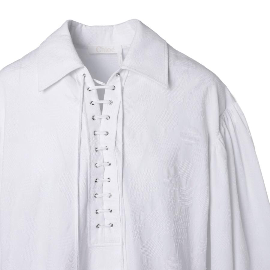 Chloe クロエ ブラウス ホワイト レディース chc23aht53046-101-white  