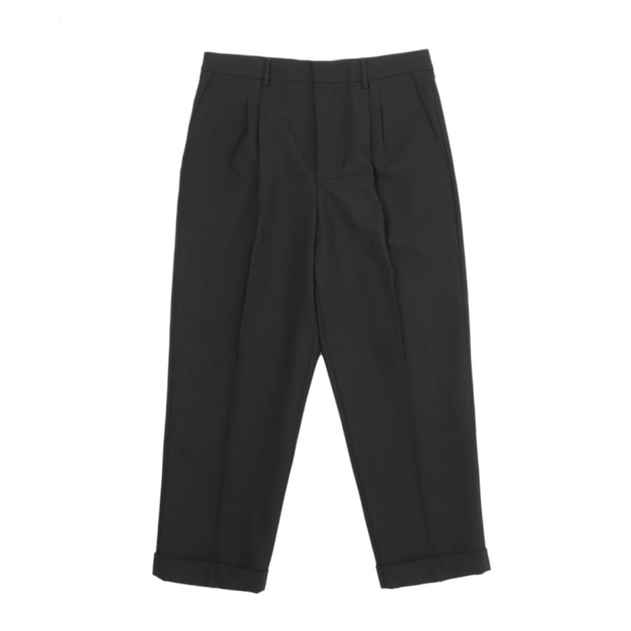 ami アミ スラックス 黒 38 AMI Alexandre Mattiussi アミ スラックス CAROTT FIT TROUSERS