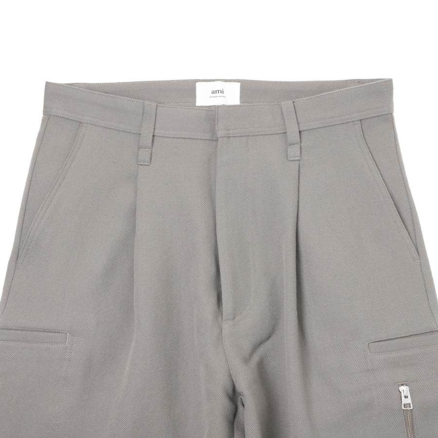 AMI Alexandre Mattiussi アミ AMI カーゴパンツ グレー メンズ htr301