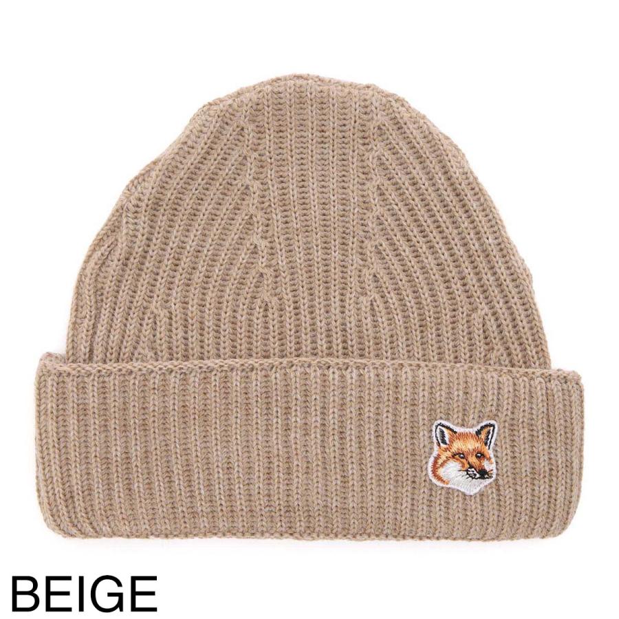 MAISON KITSUNE（メゾン キツネ） ニットキャップ FOX HEAD PATCH