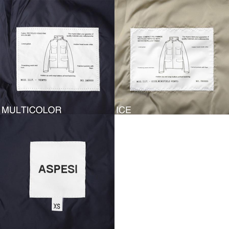 アスペジ ASPESI フィールドジャケット MINIFIELD VENTO ミニフィールド パッカブルナイロンブルゾン メンズ i117-v006-85101の画像