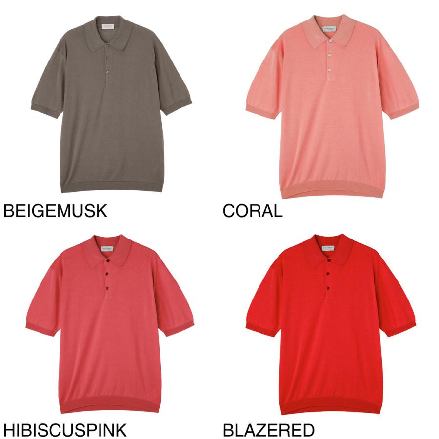 JOHN SMEDLEYジョンスメドレーの半袖ニットポロシャツ　Mサイズ JOHN SMEDLEY (ジョンスメドレー) 無地 半袖 ニット ポロシャツ JSISIS