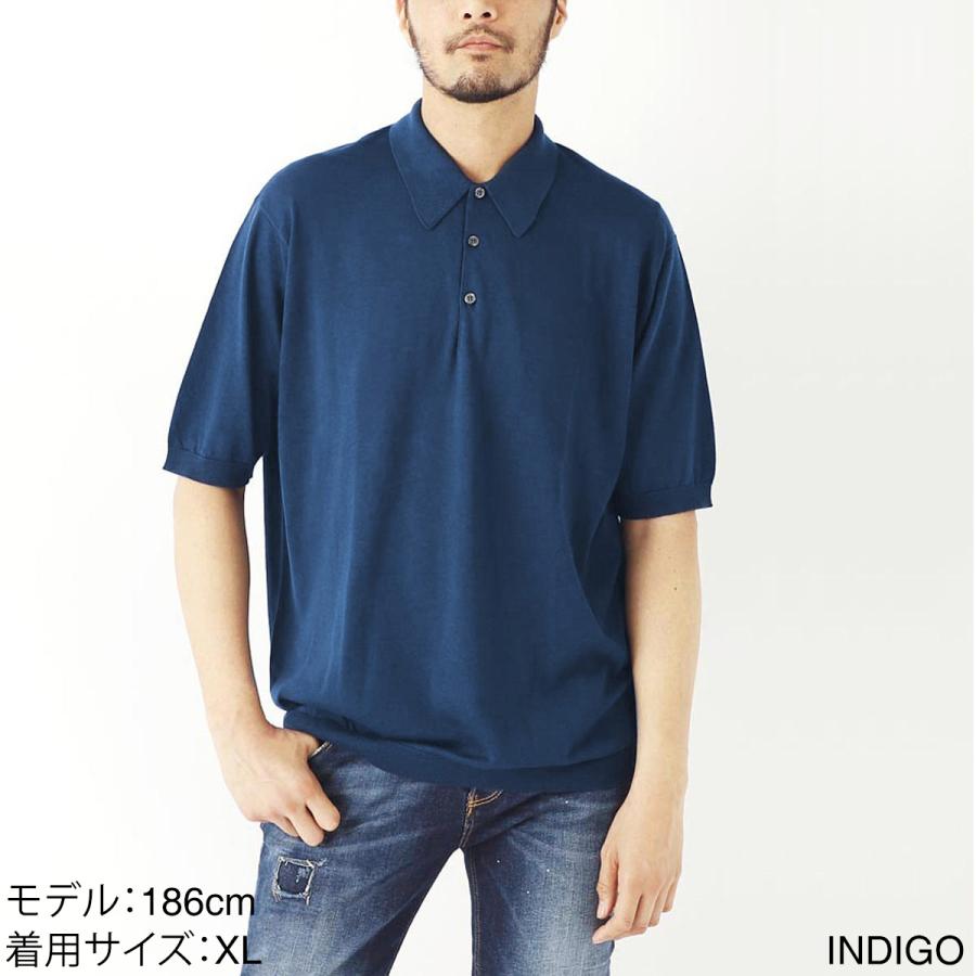 ジョンスメドレー /ニットポロ/ISIS/ネイビー/Sサイズ/美品/ポロシャツ