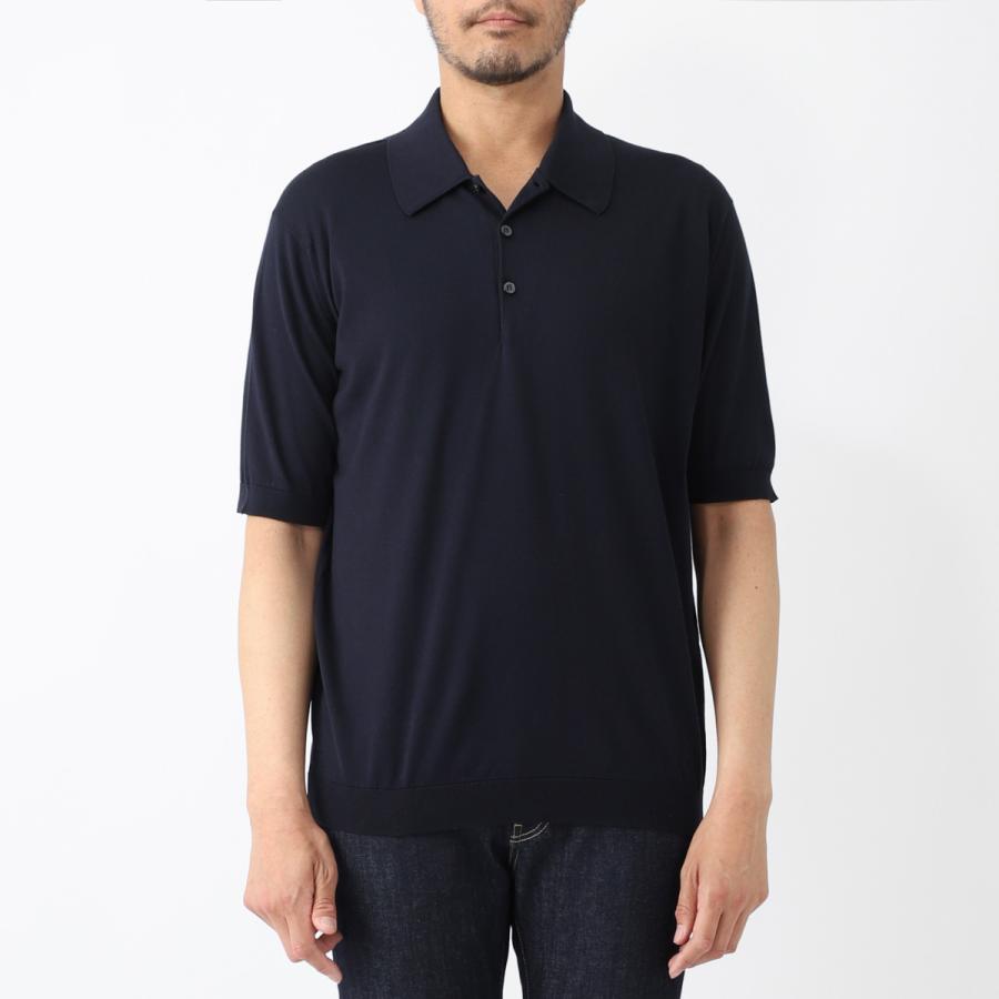 ジョンスメドレー／ニットポロシャツ／シーアイランドコットン／ネイビー／XS JOHN SMEDLEY（ジョンスメドレー） ニットポロシャツ メンズ シー