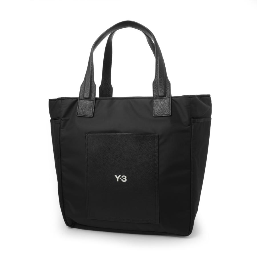 即完品　Y-3 ワイスリー レザートートバッグ LUX BAG Y-3 ワイスリー トートバッグ LUX BAG ブラック メンズ iy0098-black