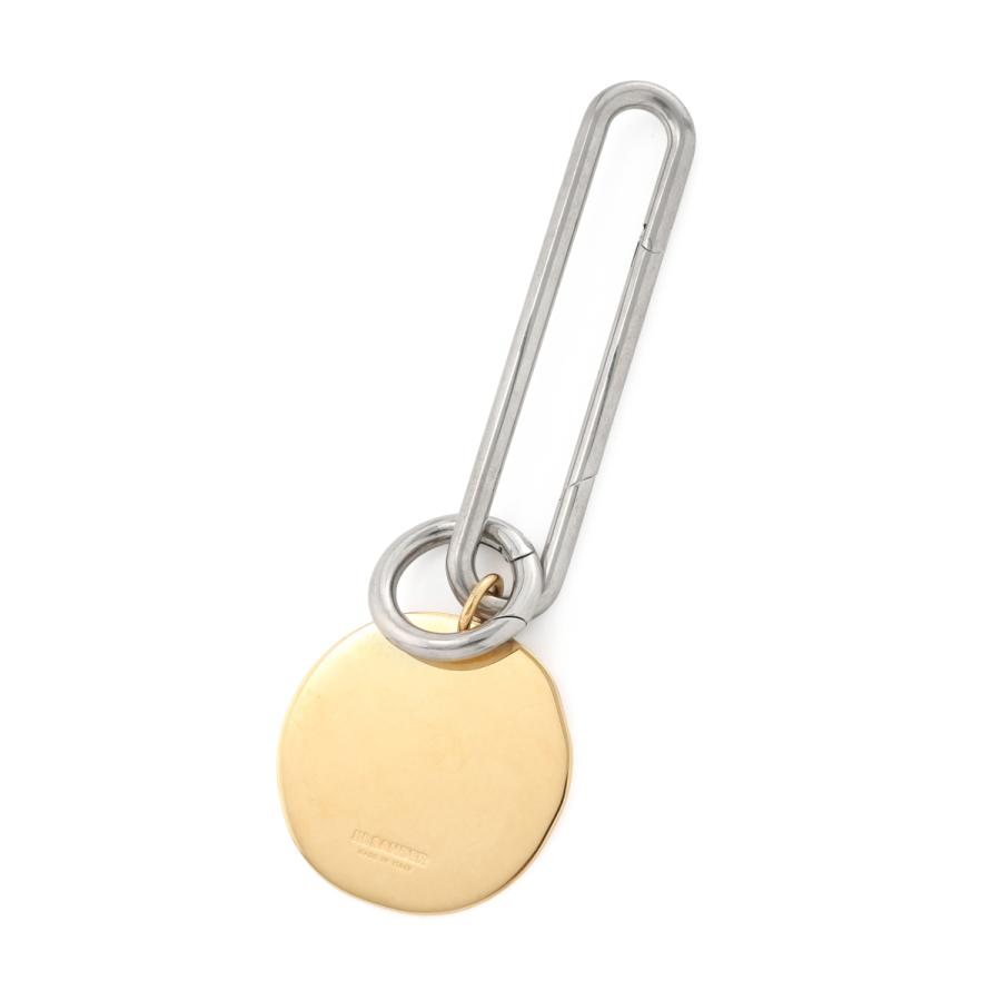 日本未発売!希少!★新品未使用★JIL SANDERキーリングシルバー&ゴールド JIL SANDER（ジルサンダー） キーリング OVAL CHARM バッグチャーム