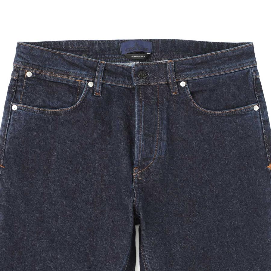 ストーンアイランド STONE ISLAND ボタンフライジーンズ J100007 STRETCH INDIGO DENIM-RINSED STONE ISLAND DENIM RESEARCH ブルー メンズの画像