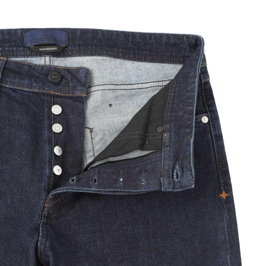 ストーンアイランド STONE ISLAND ボタンフライジーンズ J100007 STRETCH INDIGO DENIM-RINSED STONE ISLAND DENIM RESEARCH ブルー メンズの画像