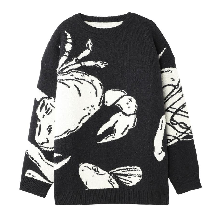 JIL SANDER ジルサンダー クルーネックニット ブラック メンズ