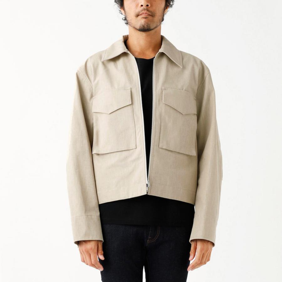 ジルサンダー JIL SANDER ジップアップ ブルゾン BLOUSON 10 ベージュ