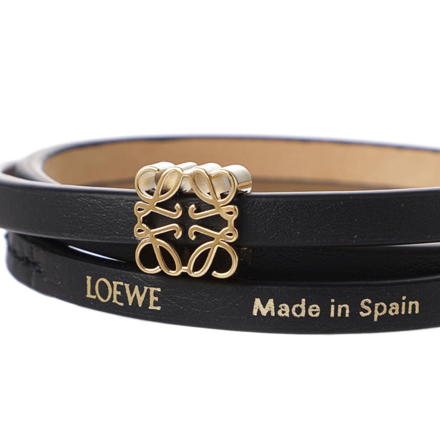 ロエベ LOEWE レザーブレスレット TWIST BANGLE バングル レディース