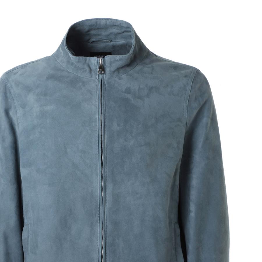 エンメティ EMMETI レザージャケット JAGO  大きいサイズあり グレー メンズ jago-lambskin-suede-carta-zuccheroの画像