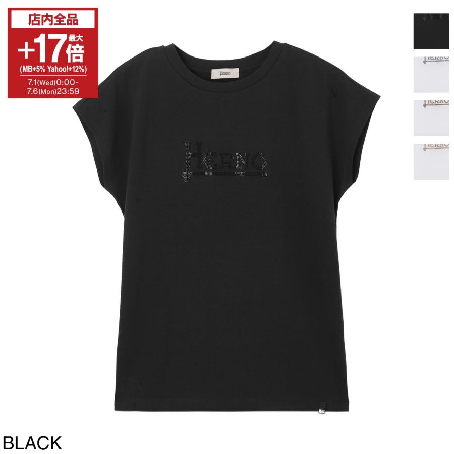 Herno アイボリー ベスト ショートスリーブ HERNO（ヘルノ） Tシャツ フレンチスリーブ 大きいサイズあり