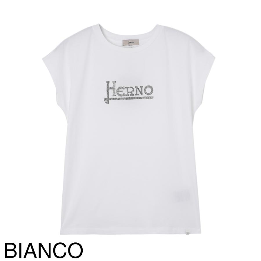 HERNO（ヘルノ） クルーネックTシャツ フレンチスリーブTシャツ 大きい