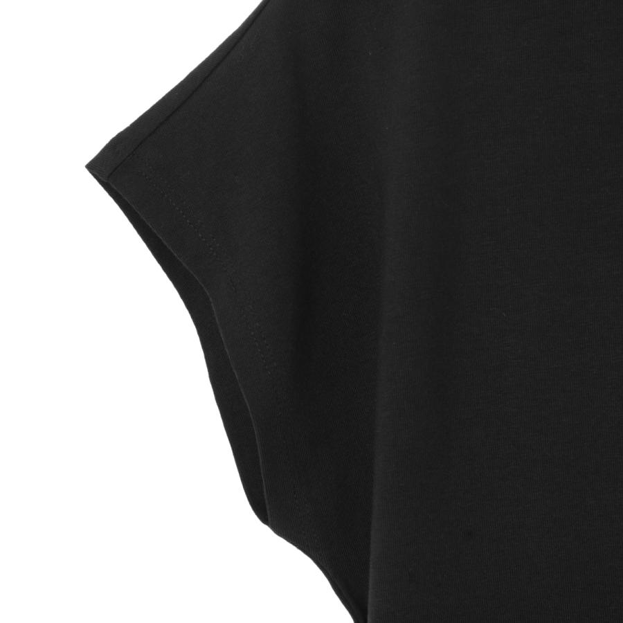 HERNO - 新品  HERNO ヘルノ トップス Tシャツ フレンチスリーブ ブラック 42 HERNO（ヘルノ） Tシャツ フレンチスリーブ 大きいサイズあり