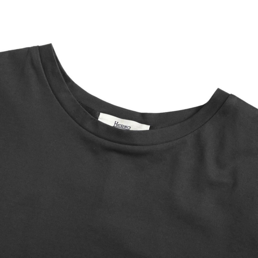 HERNO ヘルノ クルーネックTシャツ CHIC COTTON JERSEY ＆ NEW TECHNO 