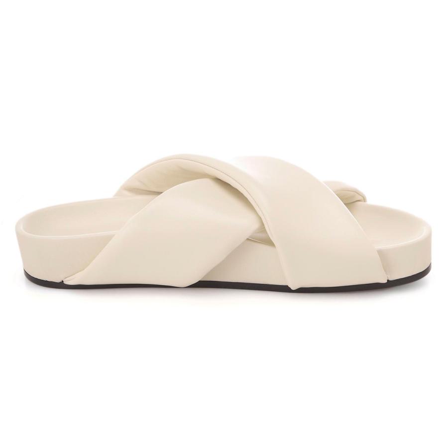【レア品】JIL SANDER ホワイトレザーサンダル レア品】JIL SANDER ホワイトレザーサンダル