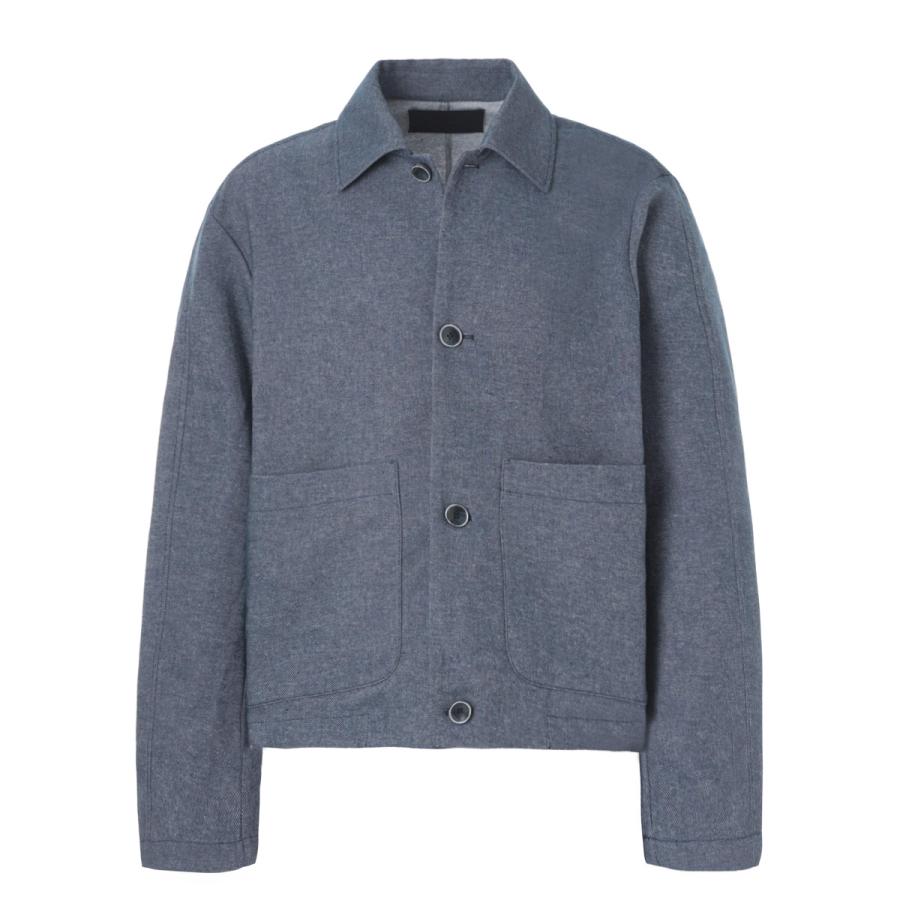 ロッソラメ rossorame ブルゾン JK07.2  シャツジャケット ブルー メンズ jk07-2-li03の画像