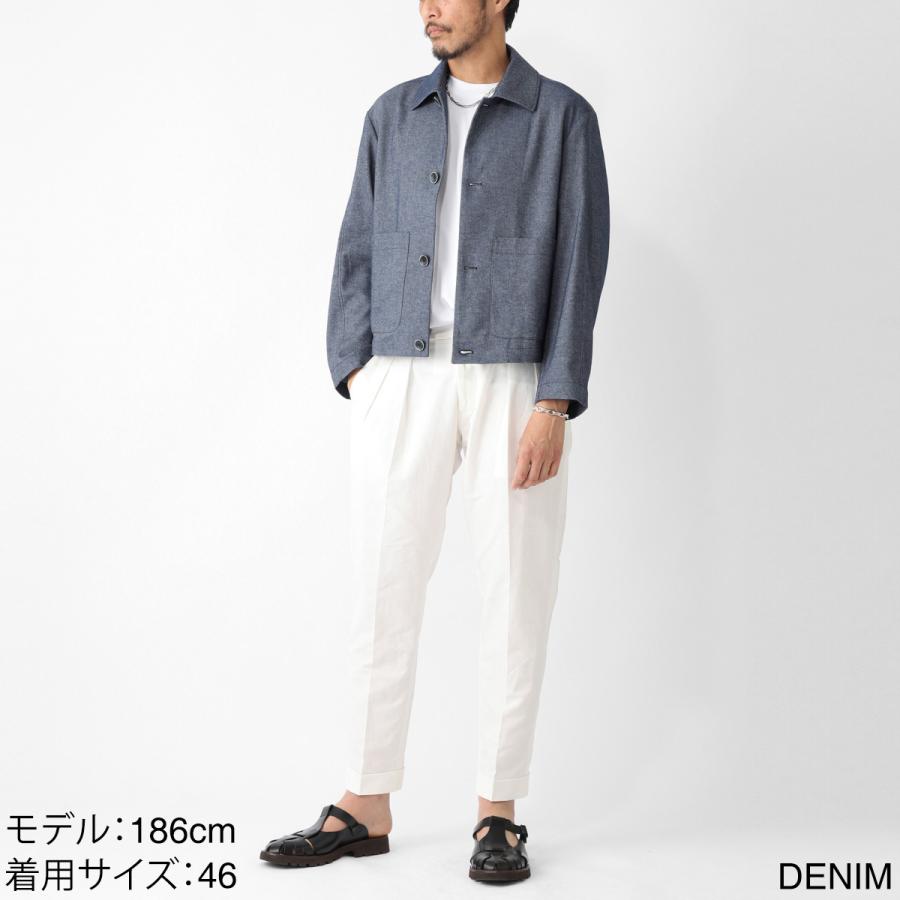 ロッソラメ rossorame ブルゾン JK07.2  シャツジャケット ブルー メンズ jk07-2-li03の画像