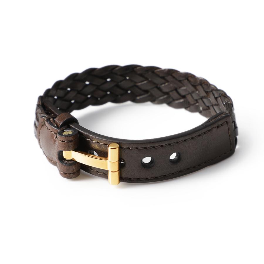 TOM FORD トムフォード ブレスレット LEATHER ブラウン メンズ