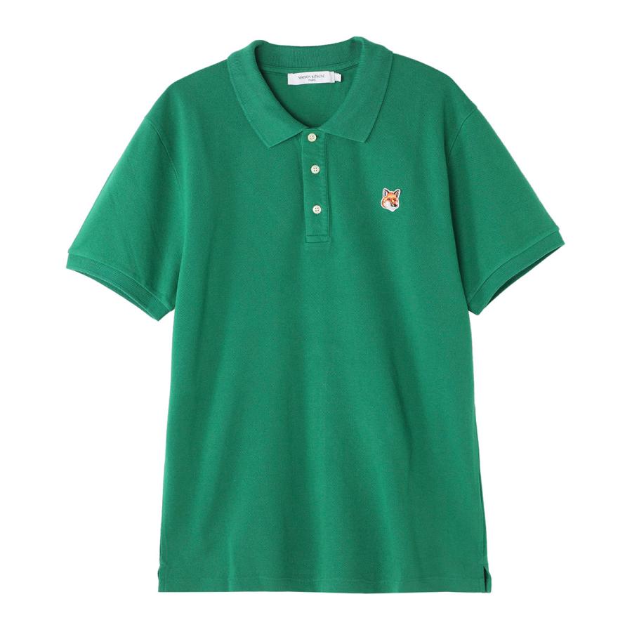 MAISON KITSUNÉ グリーンポロシャツ XS MAISON KITSUNE' - メゾンキツネ 半袖 ポロシャツ XS グリーン