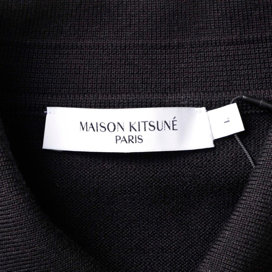 MAISON KITSUNE（メゾン キツネ） ニットポロシャツ FOX HEAD PATCH