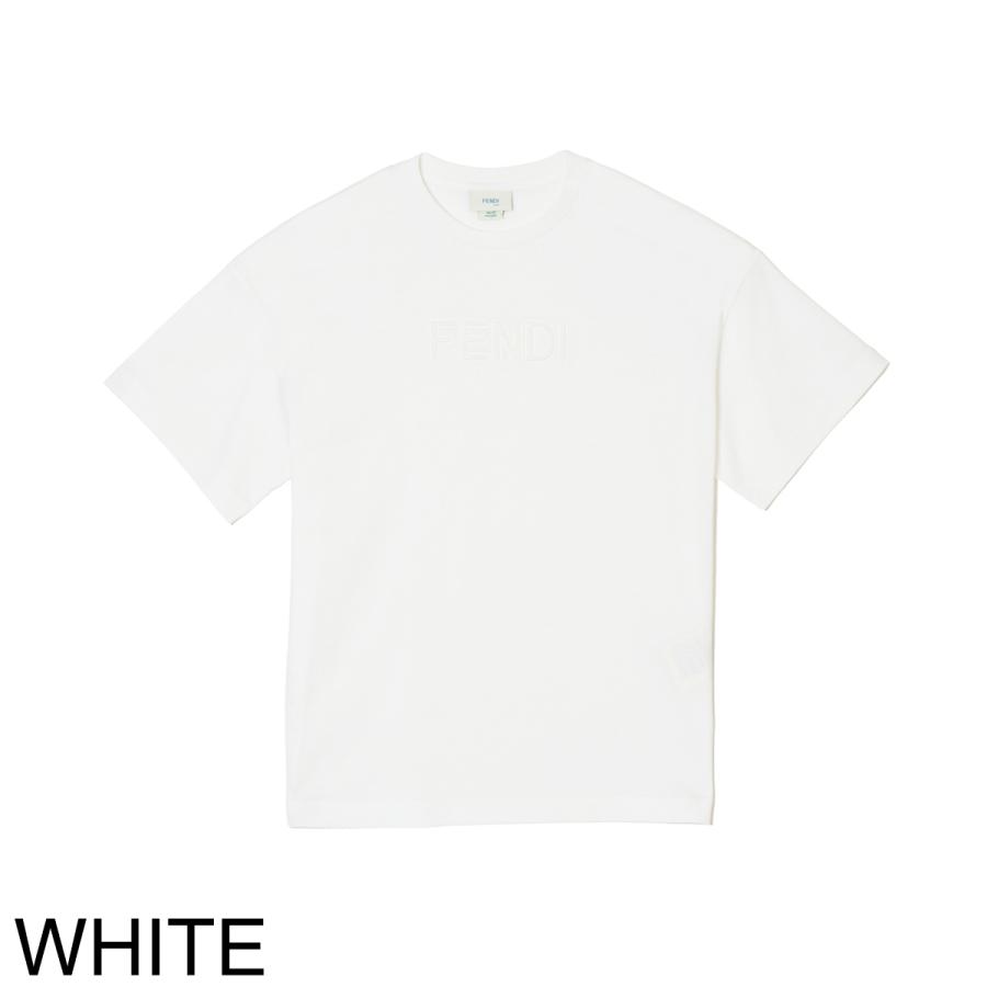 フェンディ FENDI クルーネックTシャツ エンボスロゴ ロゴT KIDS キッズ レディース jui201-7aj-f0tu9の画像