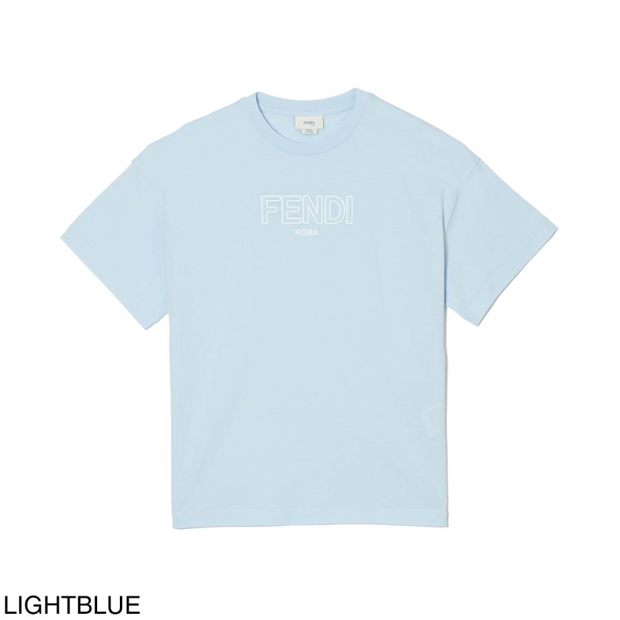 フェンディ FENDI クルーネックTシャツ エンボスロゴ ロゴT KIDS キッズ レディース jui201-7aj-f0tu9の画像