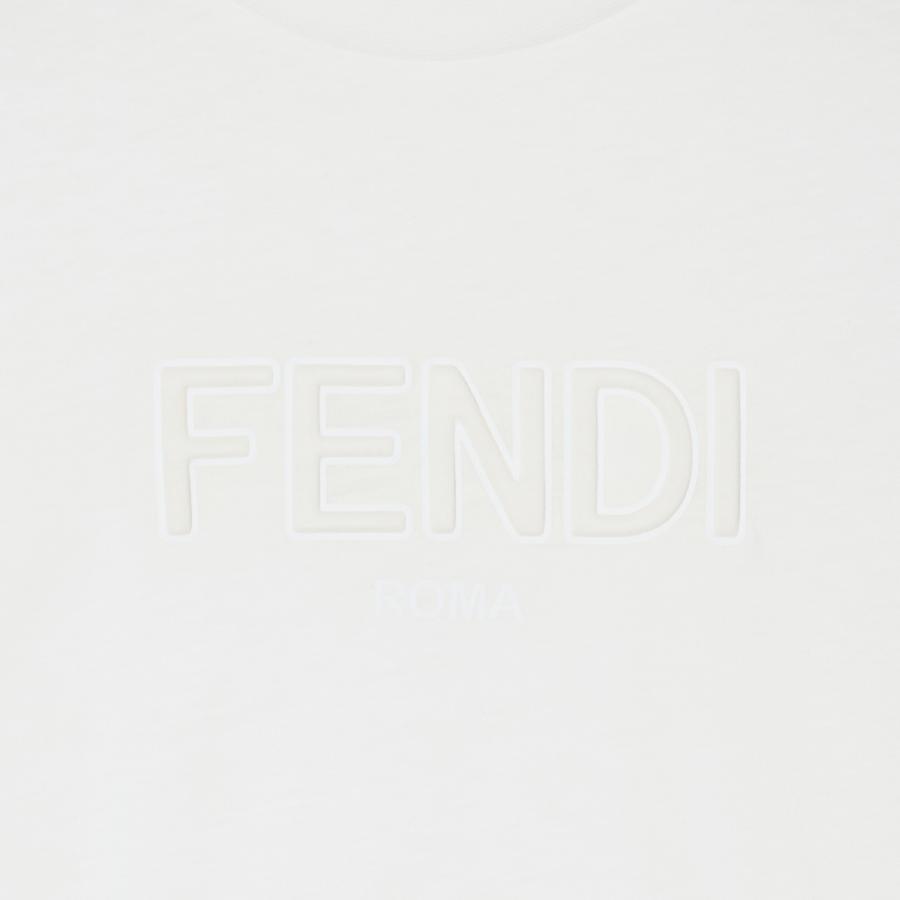 フェンディ FENDI クルーネックTシャツ エンボスロゴ ロゴT KIDS キッズ レディース jui201-7aj-f0tu9の画像