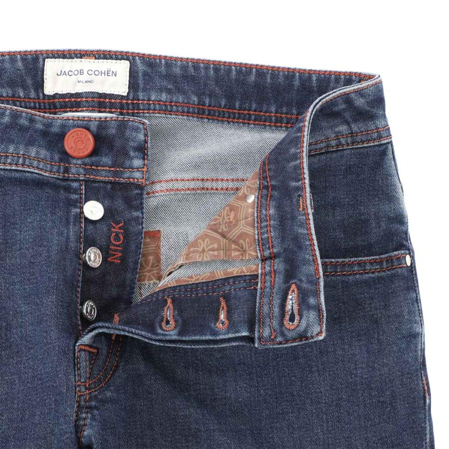 ヤコブコーエン JACOB COHEN ボタンフライジーンズ NICK SLIM FIT ブルー メンズ jum-qe006-s4213-100d-darkblue