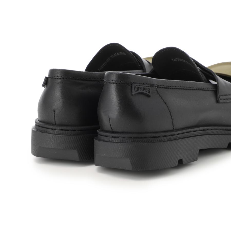 カンペール Camper ローファー JUNCTION ジャンクション ローファー 本革 プレミアムレザー スリッポン軽量 ラバーキャップ付 大きいサイズあり ブラック メンズの画像