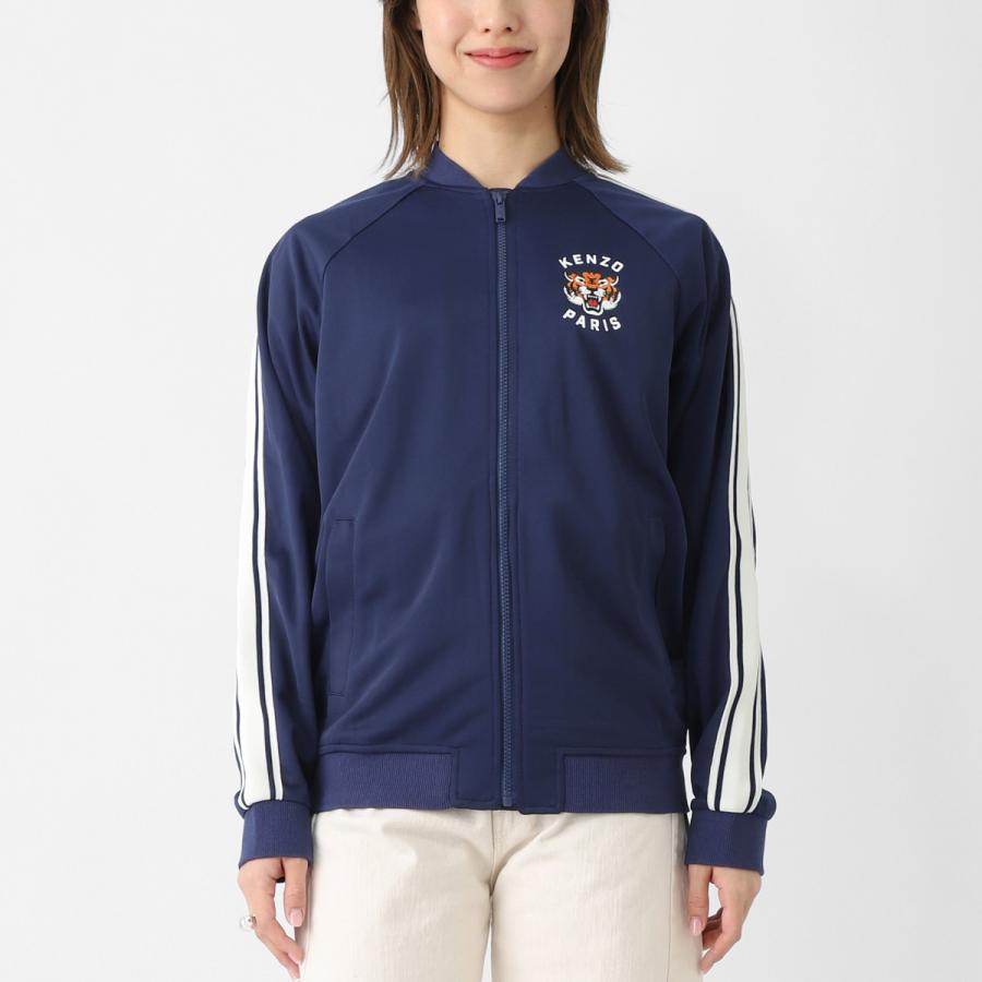 ケンゾー KENZO トラックジャケット タイガー スウェットシャツ プリントロゴ ジップ ラウンドネック KIDS キッズ ブルー レディース k61687-84nの画像
