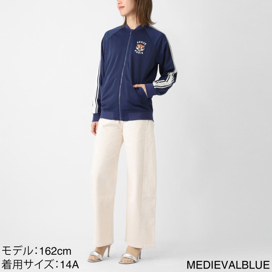 ケンゾー KENZO トラックジャケット タイガー スウェットシャツ プリントロゴ ジップ ラウンドネック KIDS キッズ ブルー レディース k61687-84nの画像