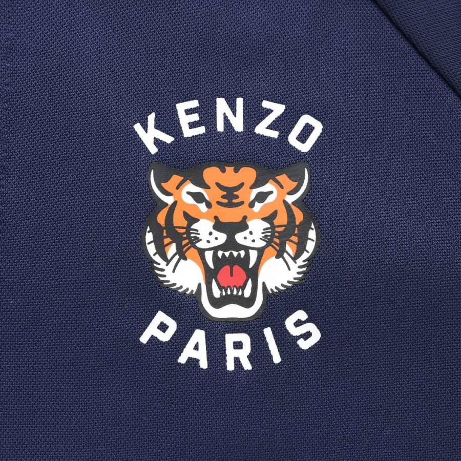 ケンゾー KENZO トラックジャケット タイガー スウェットシャツ プリントロゴ ジップ ラウンドネック KIDS キッズ ブルー レディース k61687-84nの画像