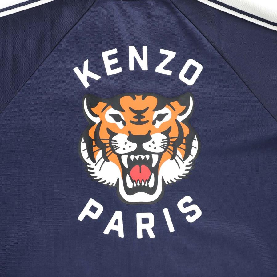ケンゾー KENZO トラックジャケット タイガー スウェットシャツ プリントロゴ ジップ ラウンドネック KIDS キッズ ブルー レディース k61687-84nの画像