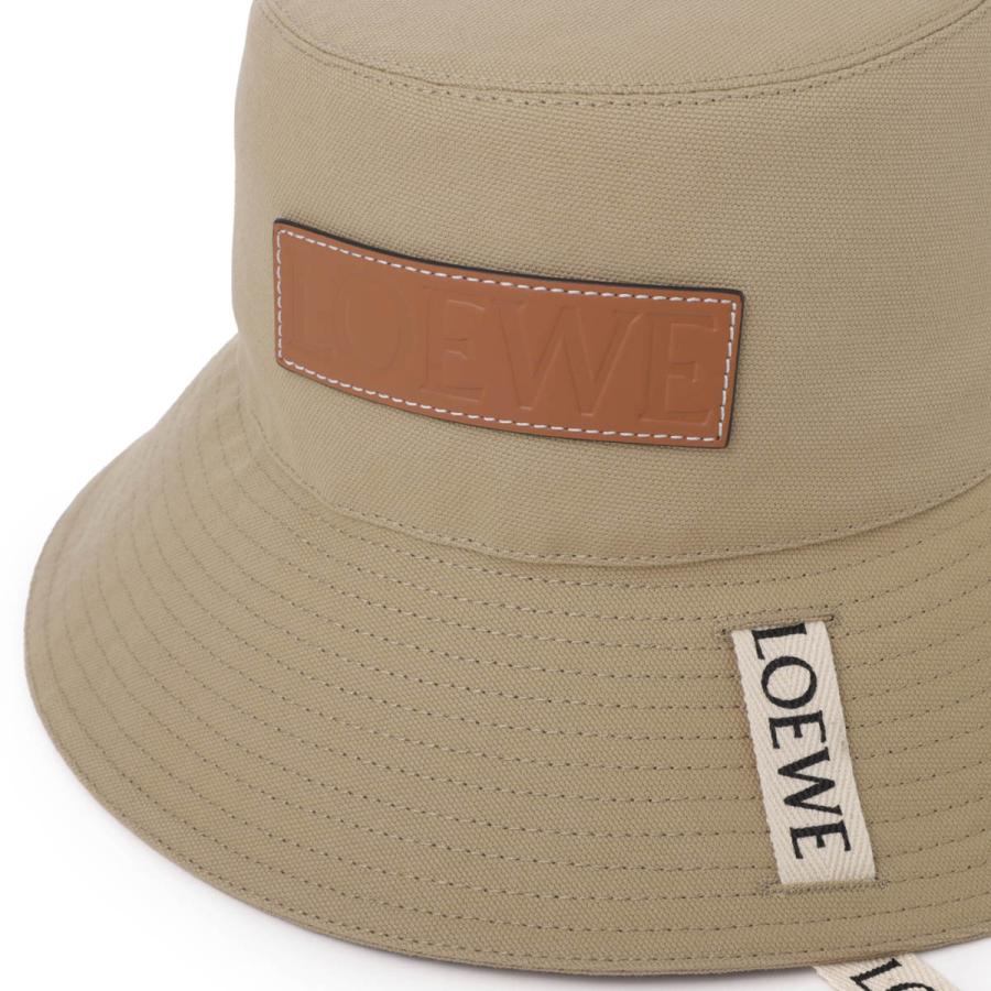 LOEWE バケットハット ベージュ アナグラム バケットハット（ラフィア&カーフ） ベージュ - ロエベ