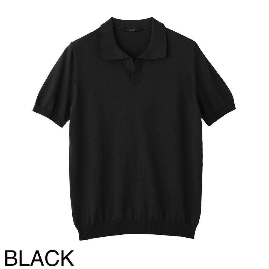タリアトーレ 半袖スキッパーニットポロ 50 クリーニング済み TAGLIATORE（タリアトーレ） ニットポロシャツ KEITH スキッパー