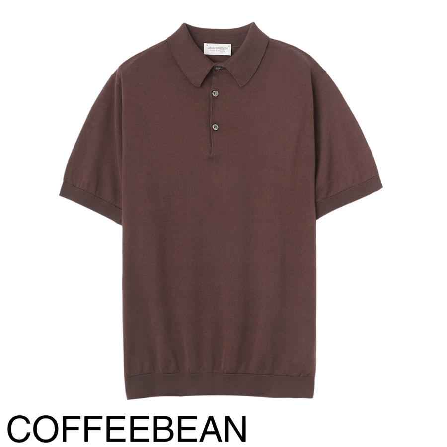 ジョンスメドレー　半袖ポロシャツ　コットン　ブラウン　L JOHN SMEDLEY（ジョンスメドレー） 半袖 ポロシャツ KIERAN シー