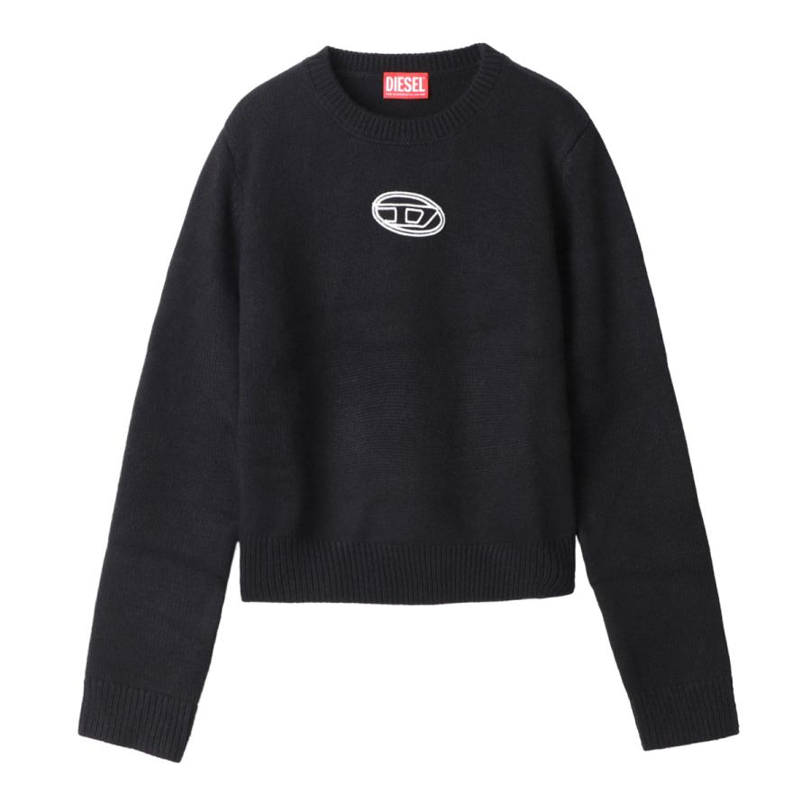 [あす着] ディーゼル DIESEL クルーネックニット KIDS キッズ ガールズ レディース KLESSY オーバルDロゴ ニットセーター ウール混 DIESEL（ディーゼル） クルーネックニット KLESSY オーバルDロゴ