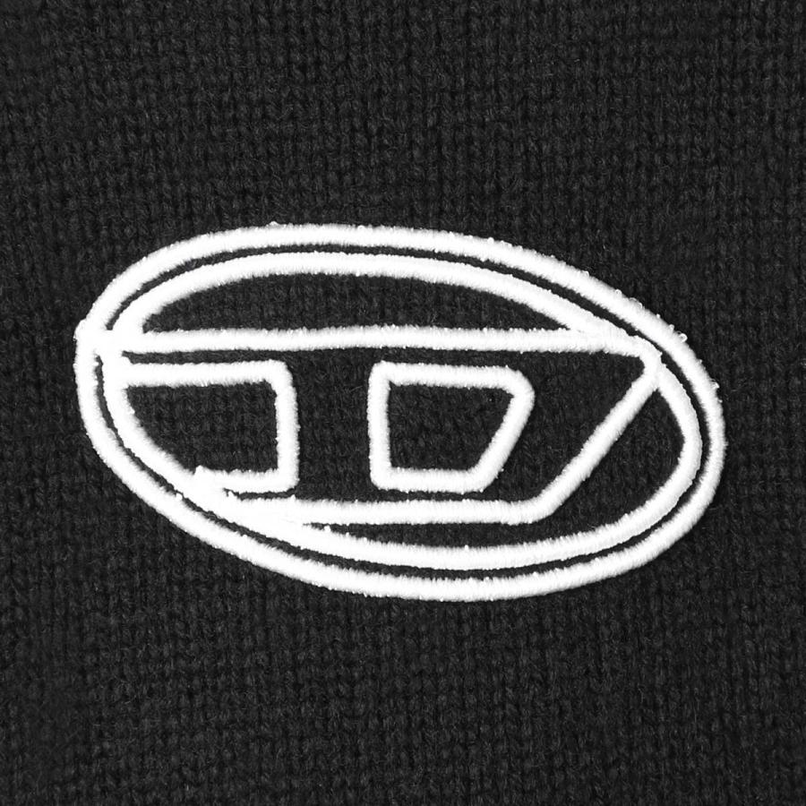 ディーゼル DIESEL クルーネックニット KLESSY オーバルDロゴ ニットセーター ウール混 KIDS キッズ ガールズ ブラック レディース klessy-j02435-kyayx-k900の画像