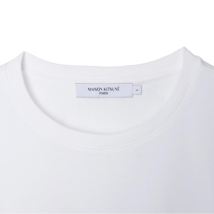 メゾンキツネ MAISON KITSUNE クルーネックTシャツ ホワイト メンズ