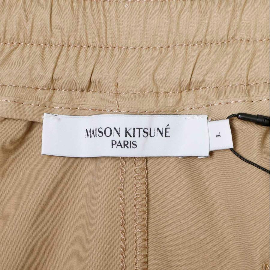 メゾンキツネ MAISON KITSUNE ワークパンツ JAPANESE WORK PANTS コットンパンツ ベージュ メンズ  km01187wq0054-beige