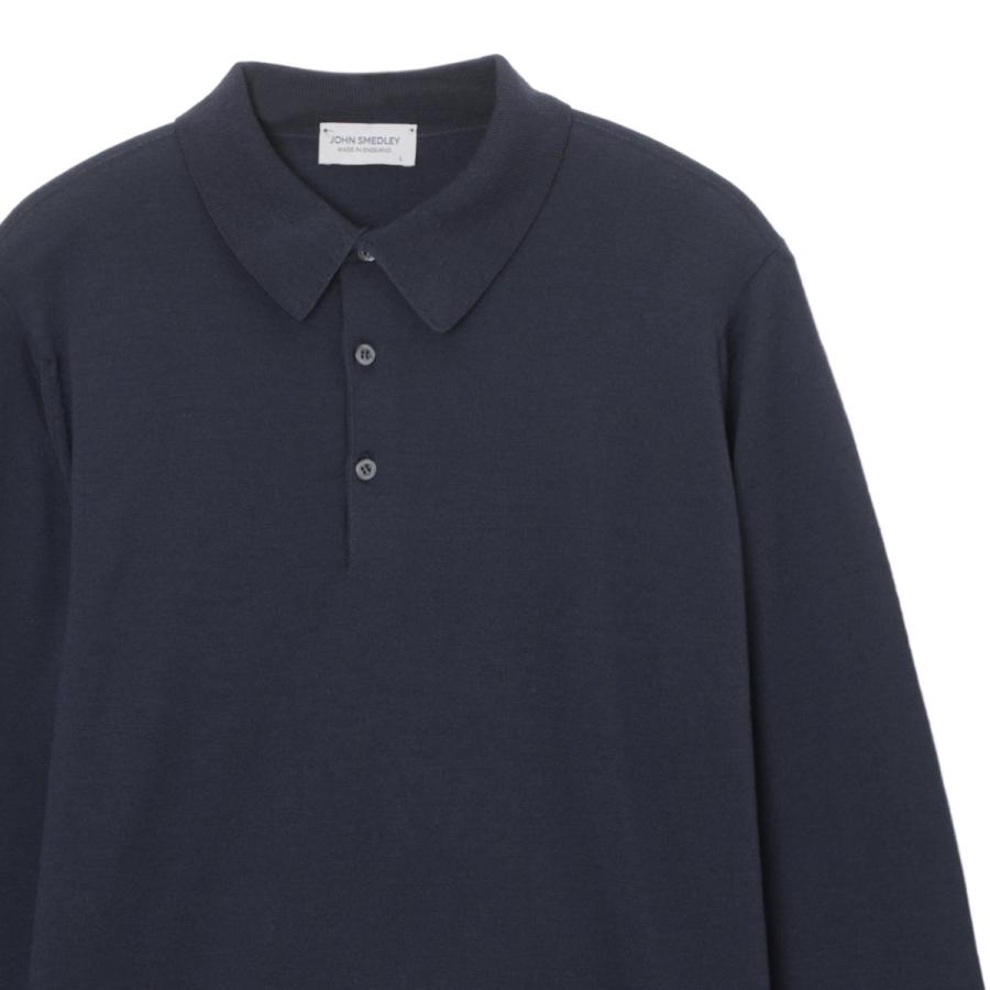 JOHN SMEDLEY M ダークネイビー 長袖ポロシャツ 楽天市場】長袖ポロシャツ メンズ ジョンスメドレー ニットポロシャツ
