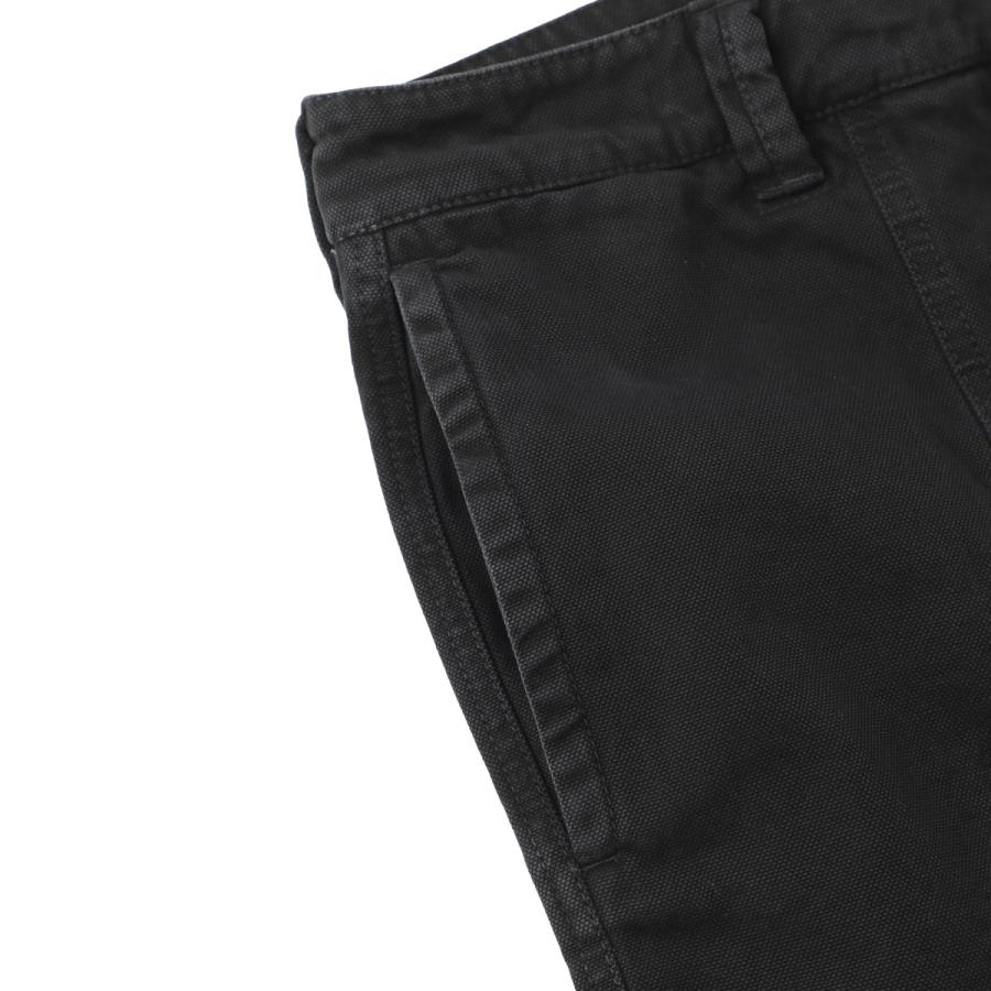 ストーンアイランド STONE ISLAND ハーフカーゴパンツ L100014 ORGANIC PANAMA COTTON 'OLD' EFFECT カーゴバミューダパンツ ブラック メンズの画像