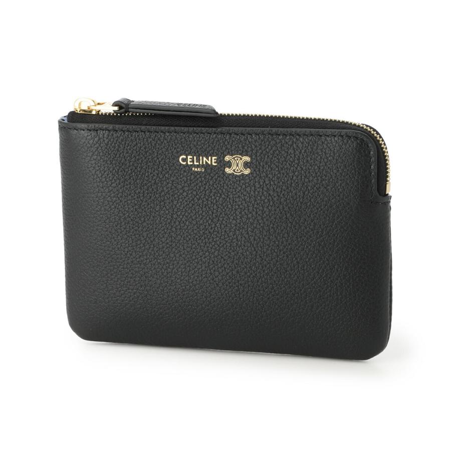 ■新同■　セリーヌ ケース パース 小銭入れ 財布 小物入れ キーリング トリオンフ レザー 茶【381324】7 CELINE（セリーヌ） コインケース COIN PURSE TRIOMPHE STAMP コイン
