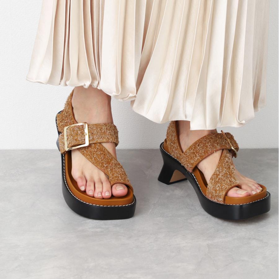 LOEWE（ロエベ） サンダル LOEWE EASE HEEL SANDAL 90 ブラウン
