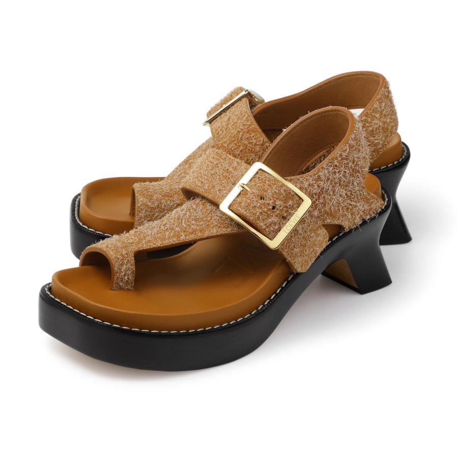 LOEWE（ロエベ） サンダル LOEWE EASE HEEL SANDAL 90 ブラウン